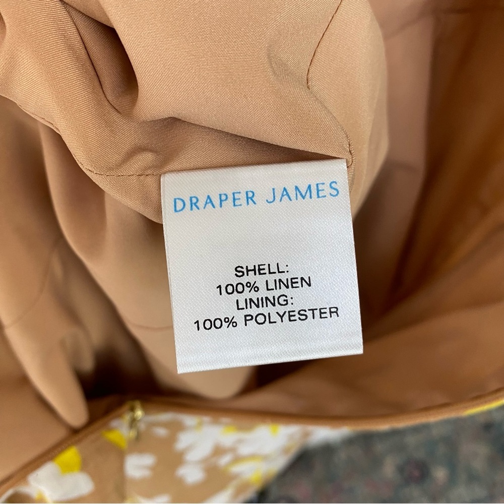 Draper James Brown White Yellow Floral Sleeveless Mini Dress size 0 - Picture 8 of 10
